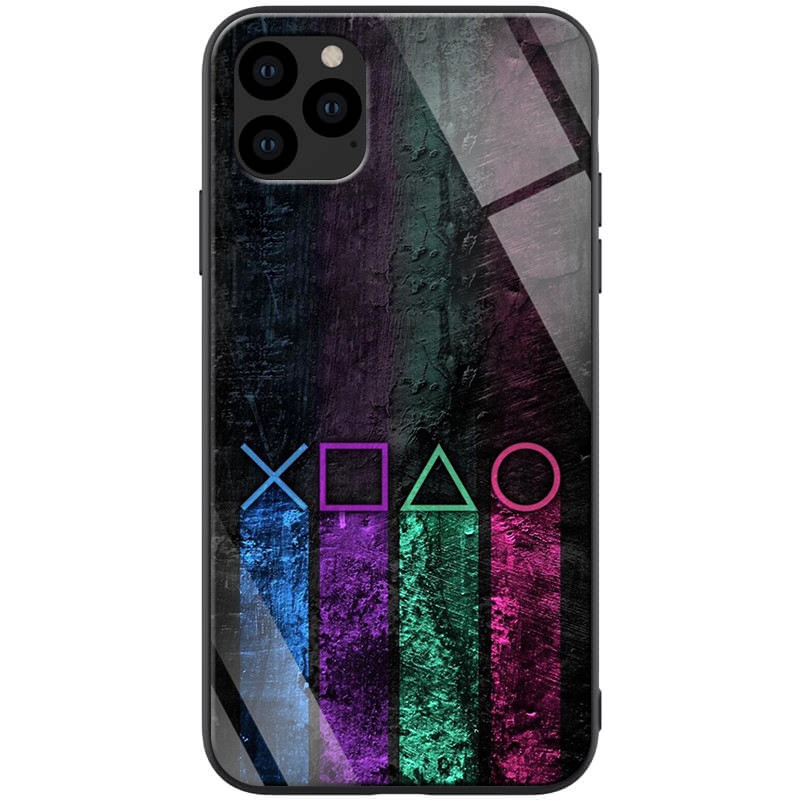 

TPU+Glass чохол ForFun для Apple iPhone 11 Pro (5.8") (Разноцветный PS / малиновий)