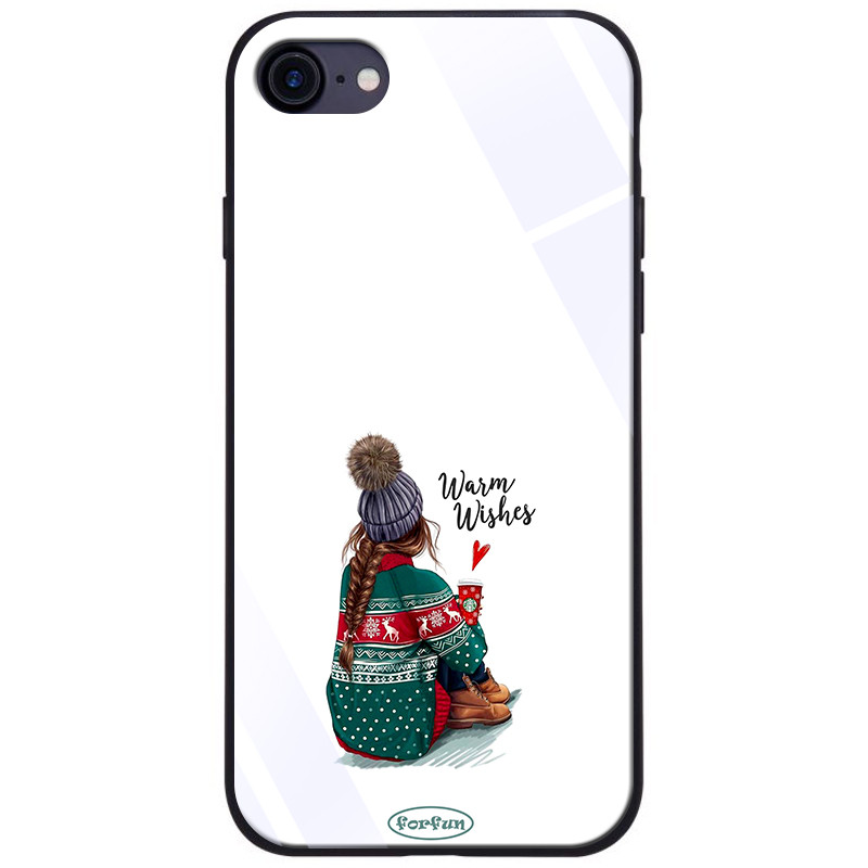 

TPU+Glass чохол ForFun для Apple iPhone 7 (4.7'') (Warm Wishes / білий)