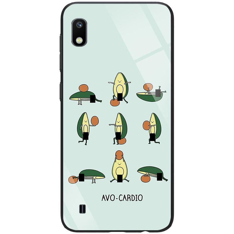 

TPU+Glass чехол ForFun для Samsung Galaxy A10 (A105F) Авокардио / Голубой (109091)