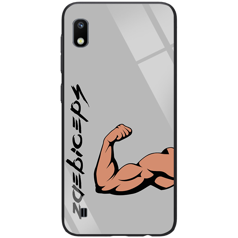 

TPU+Glass чехол ForFun для Samsung Galaxy A10 (A105F) Бицепс / Серый (109092)