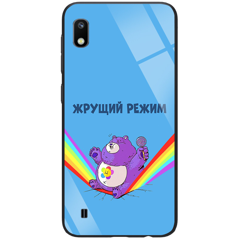 

TPU+Glass чехол ForFun для Samsung Galaxy A10 (A105F) Жрущий режим / Синий (109095)