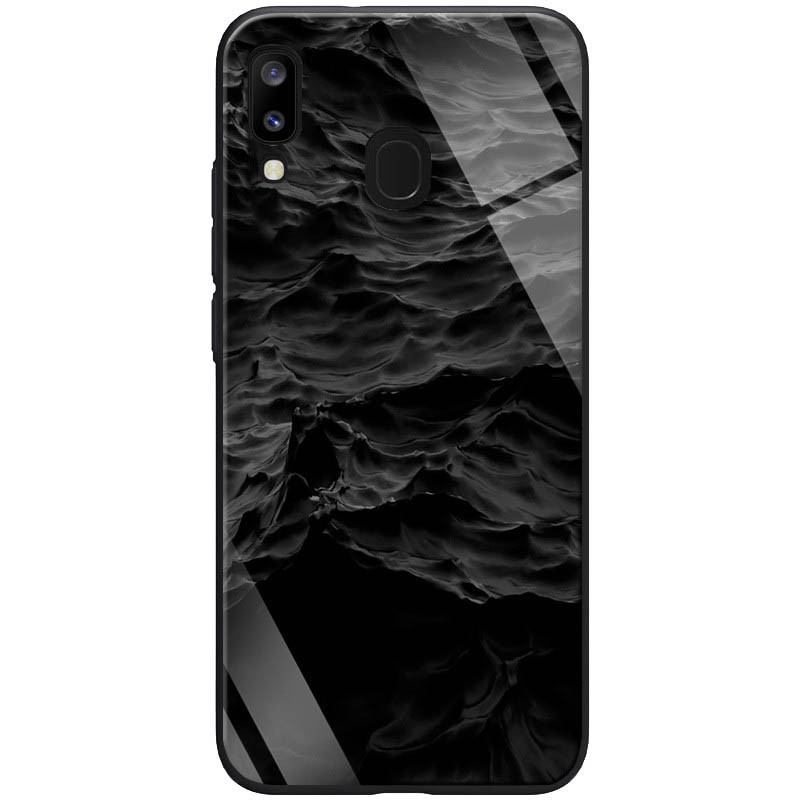 

TPU+Glass чехол ForFun для Samsung Galaxy A20 / A30 Море / Черный (109861)