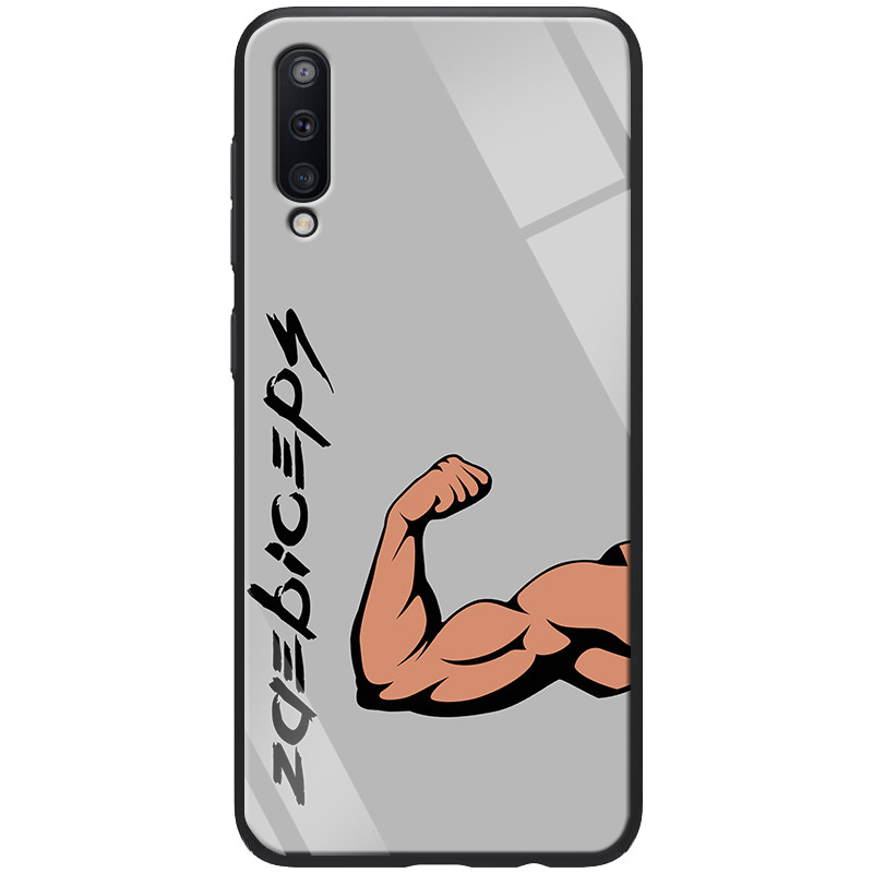 

TPU+Glass чохол ForFun для Samsung Galaxy A70 (A705F) (Біцепс / сірий)