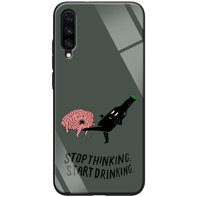 

TPU+Glass чохол ForFun для Xiaomi Mi A3 (CC9e) (Stopthinking / сірий)