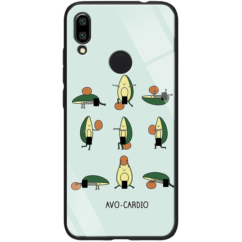 

TPU+Glass чехол ForFun для Xiaomi Redmi 7 Авокардио / Голубой (109146)