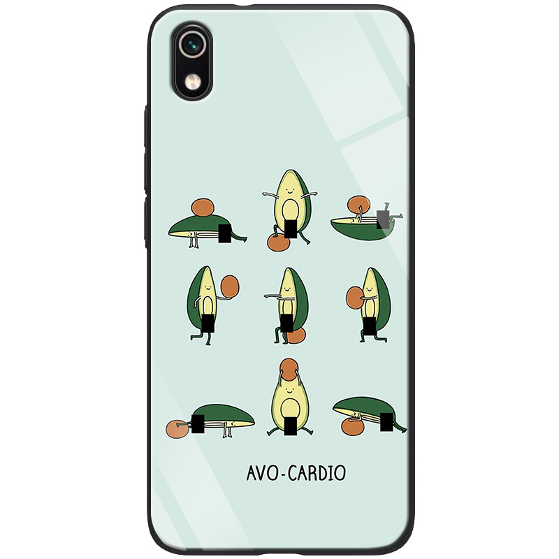 

TPU+Glass чехол ForFun для Xiaomi Redmi 7A Авокардио / Голубой (109157)