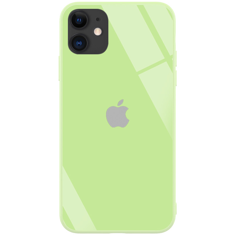

TPU+Glass чехол GLOSSY Logo series для Apple iPhone 11 (6.1") Салатовый / Light green (118002)