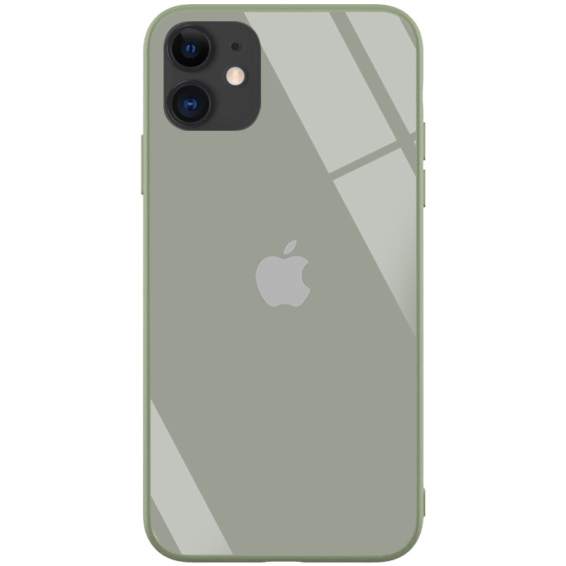 

TPU+Glass чехол GLOSSY Logo series для Apple iPhone 11 (6.1") Зеленый / Pine green (117998)