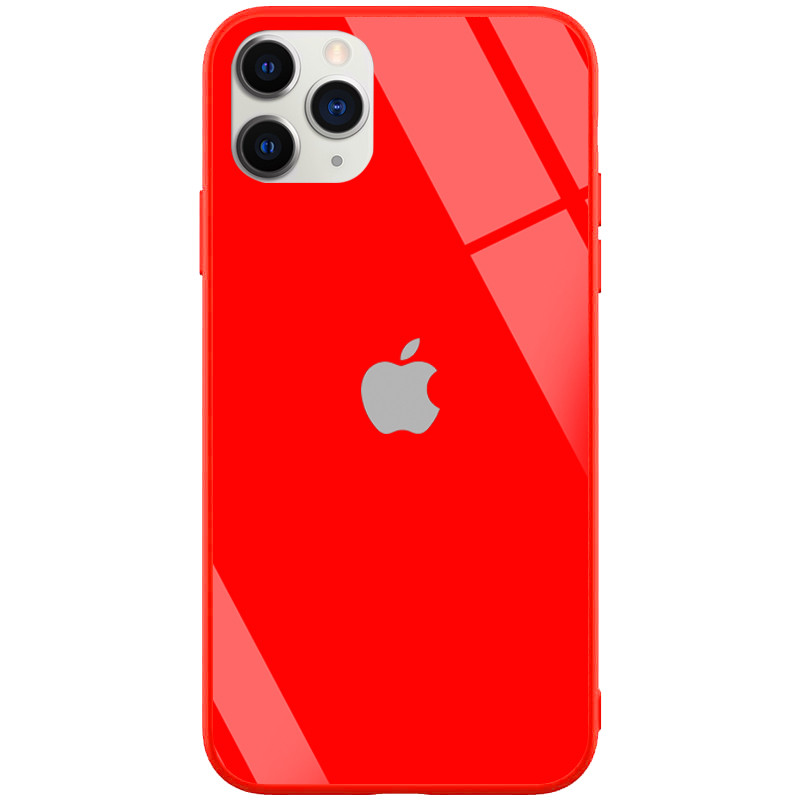 

TPU+Glass чохол GLOSSY Logo series для Apple iPhone 11 Pro (5.8") (Червоний / Red)