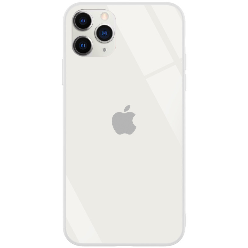 

TPU+Glass чехол GLOSSY Logo series для Apple iPhone 11 Pro Max (6.5") Белый / White (118008)