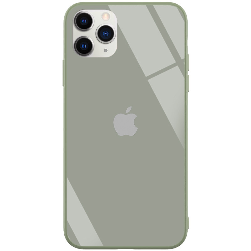 

TPU+Glass чохол GLOSSY Logo series для Apple iPhone 11 Pro Max (6.5") (Зелений / Pine green)