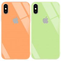 

TPU+Glass чехол GLOSSY Logo series для Apple iPhone X (5.8")