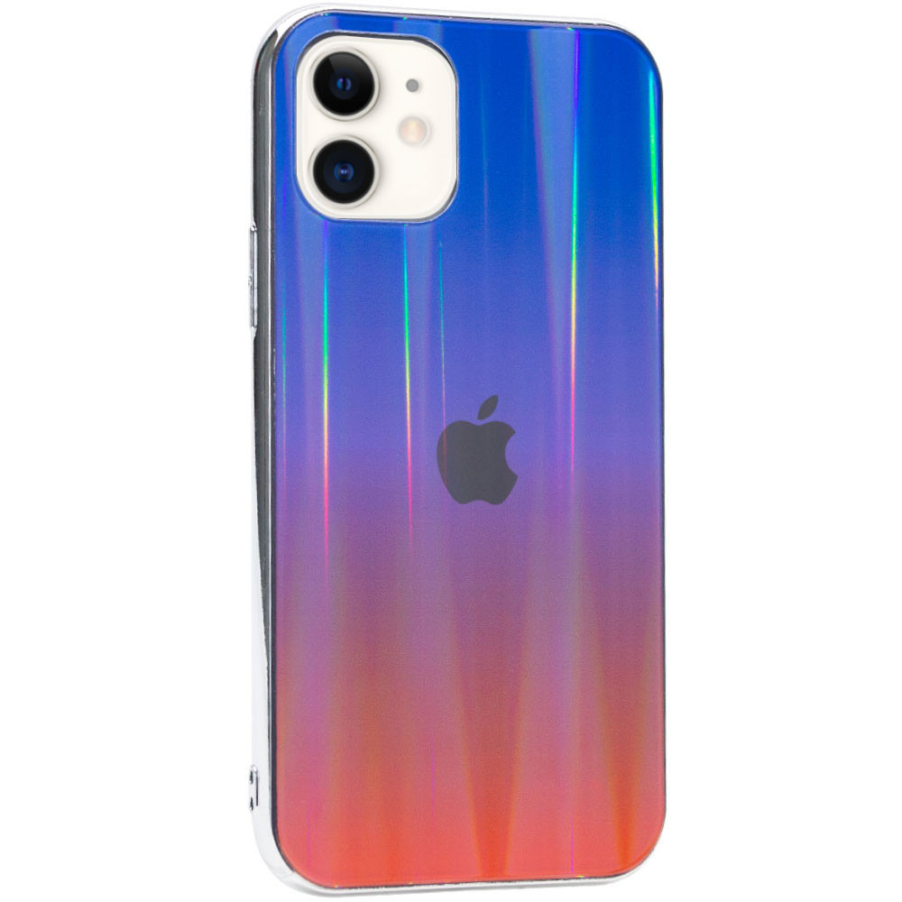 

TPU+Glass чехол Gradient Aurora с лого для Apple iPhone 11 (6.1") Синий / Красный (119620)