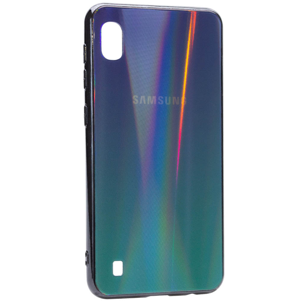 

TPU+Glass чехол Gradient Aurora с лого для Samsung Galaxy A10 (A105F) Черный (108989)
