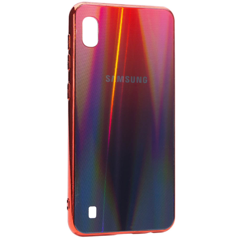 

TPU+Glass чехол Gradient Aurora с лого для Samsung Galaxy A10 (A105F) Красный (108986)