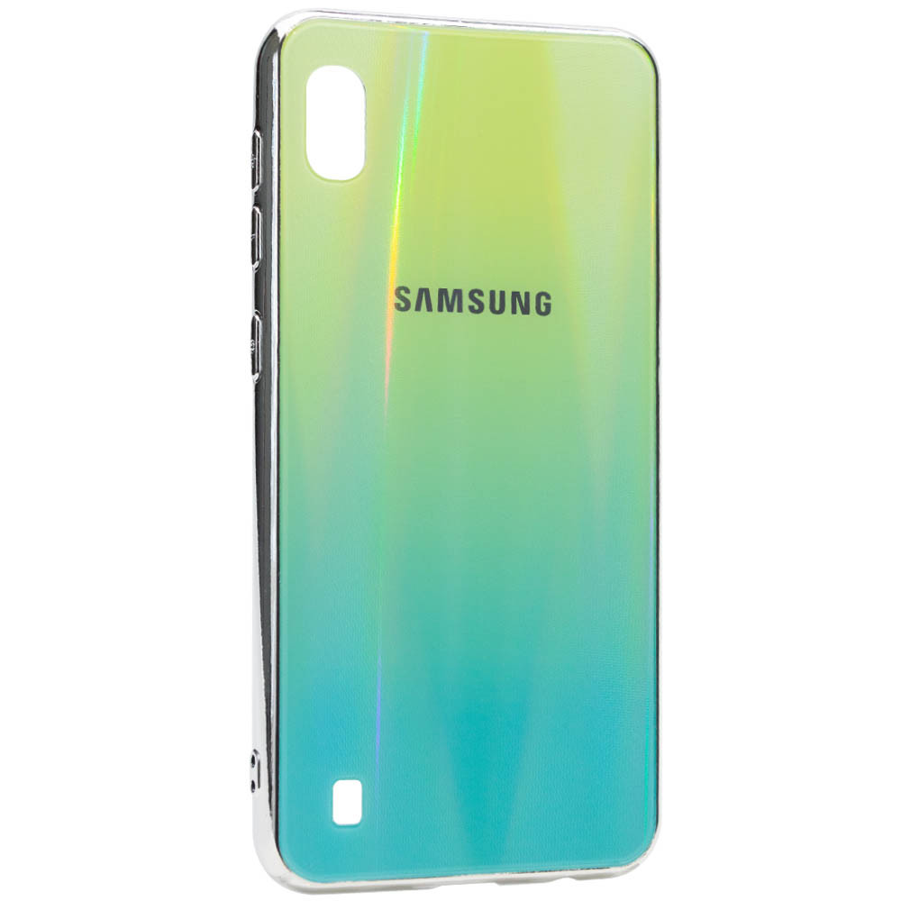 

TPU+Glass чехол Gradient Aurora с лого для Samsung Galaxy A10 (A105F) Зеленый (108985)