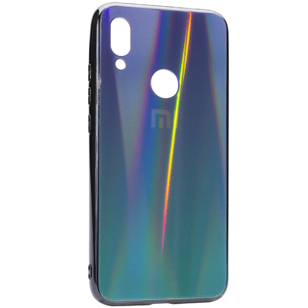 

TPU+Glass чехол Gradient Aurora с лого для Xiaomi Redmi 7 Черный (109025)