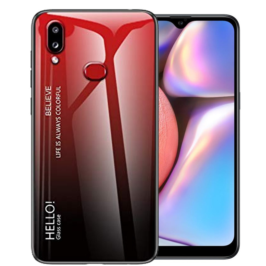 

TPU+Glass чехол Gradient HELLO для Samsung Galaxy A10s Красный (119429)