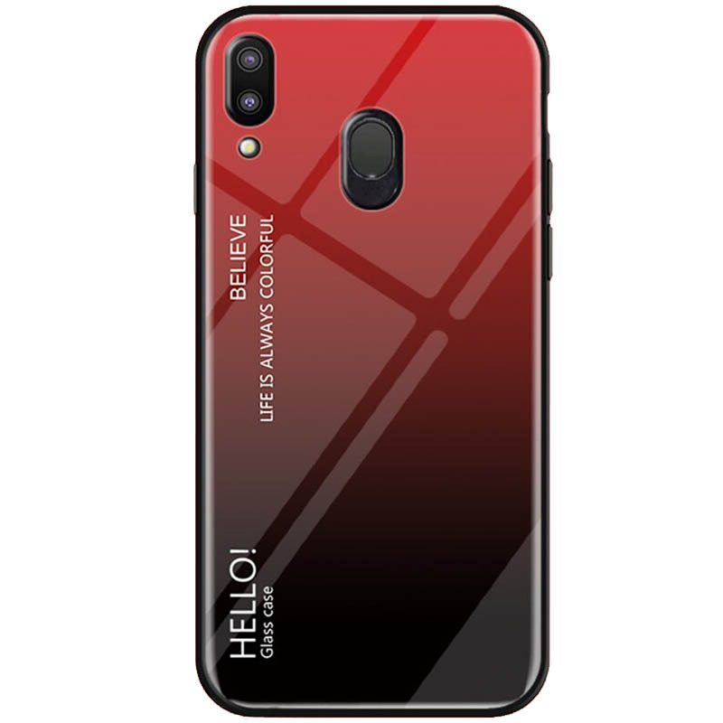 

TPU+Glass чехол Gradient HELLO для Samsung Galaxy M20 Красный (104064)