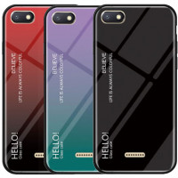 

TPU+Glass чехол Gradient HELLO для Xiaomi Redmi 6A