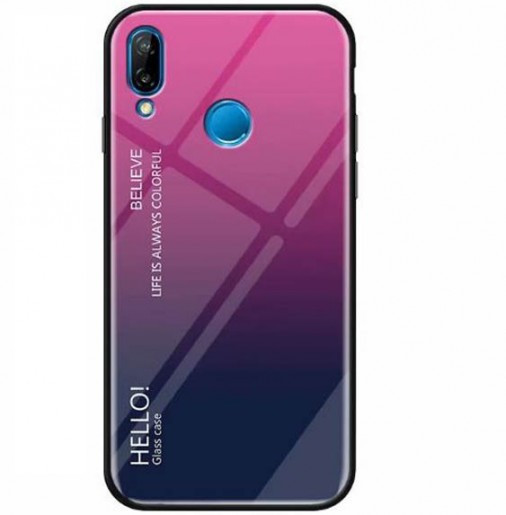 

TPU+Glass чехол Gradient HELLO для Xiaomi Redmi 7 Малиновый (102695)