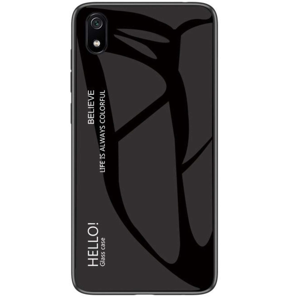 

TPU+Glass чехол Gradient HELLO для Xiaomi Redmi 7A Черный (104851)