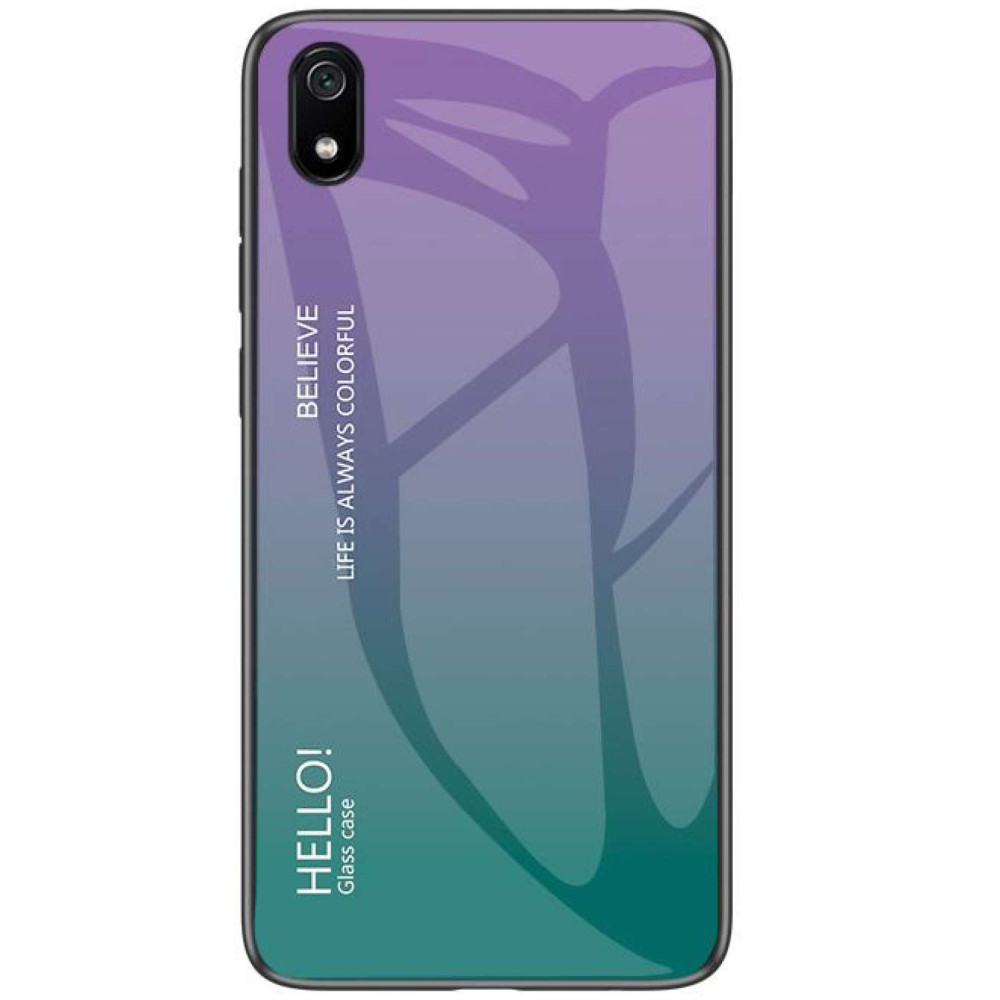 

TPU+Glass чохол Gradient HELLO для Xiaomi Redmi 7A (Фіолетовий)