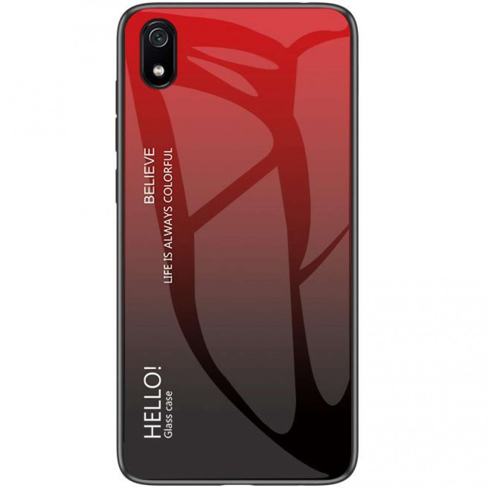 

TPU+Glass чехол Gradient HELLO для Xiaomi Redmi 7A Красный (104847)