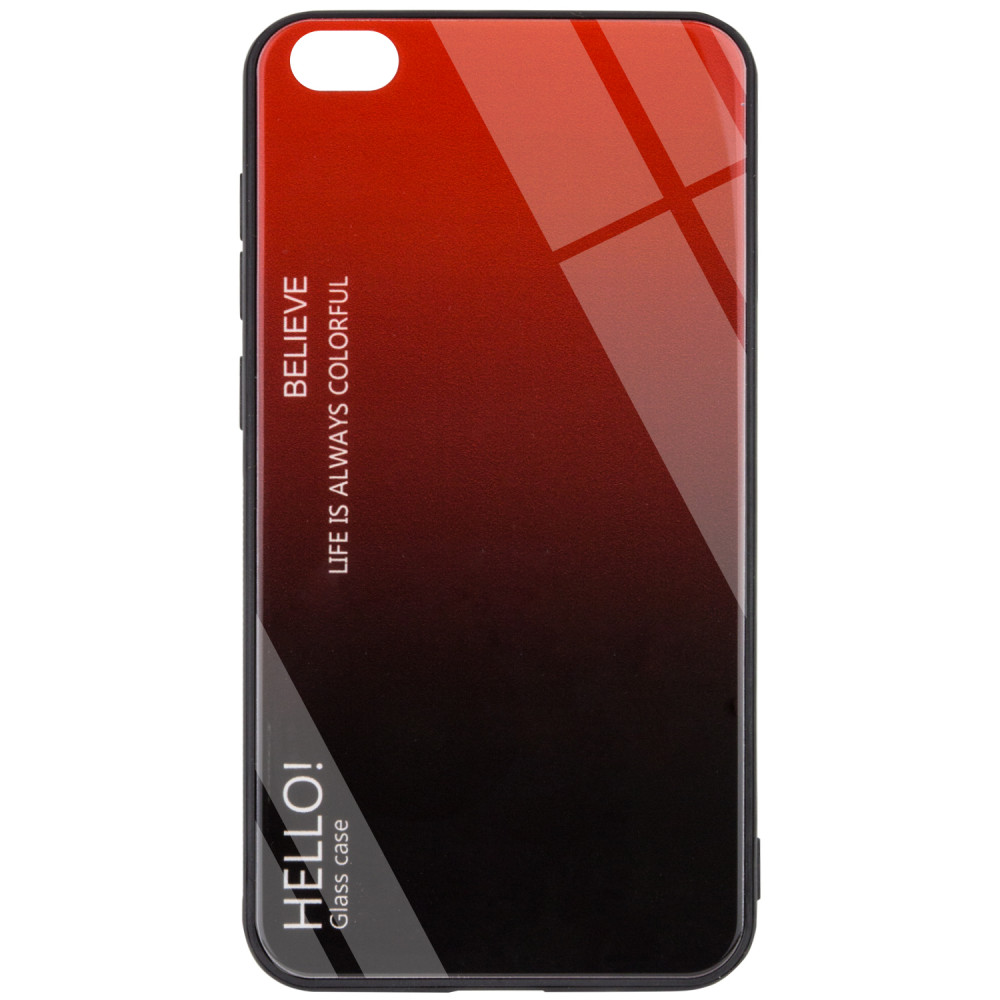 

TPU+Glass чохол Gradient HELLO для Xiaomi Redmi Go (Червоний)