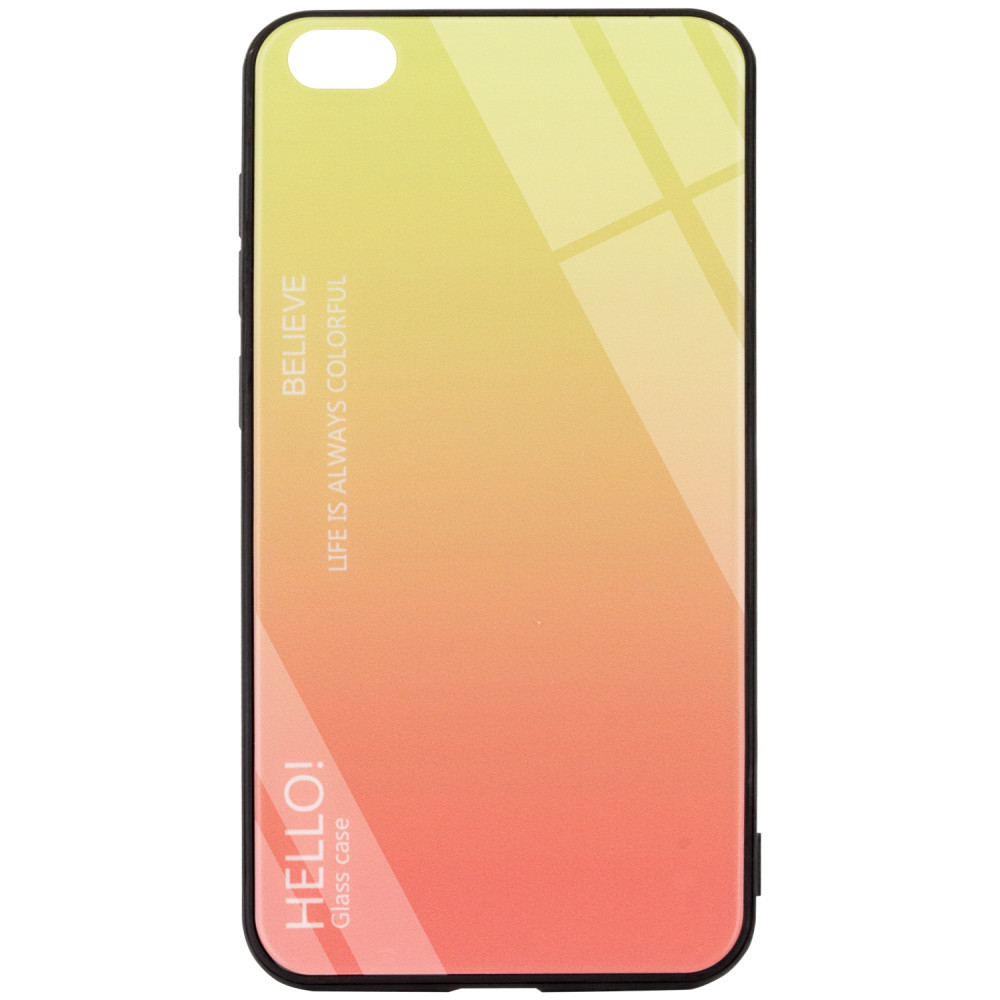 

TPU+Glass чехол Gradient HELLO для Xiaomi Redmi Go Розовый (102702)
