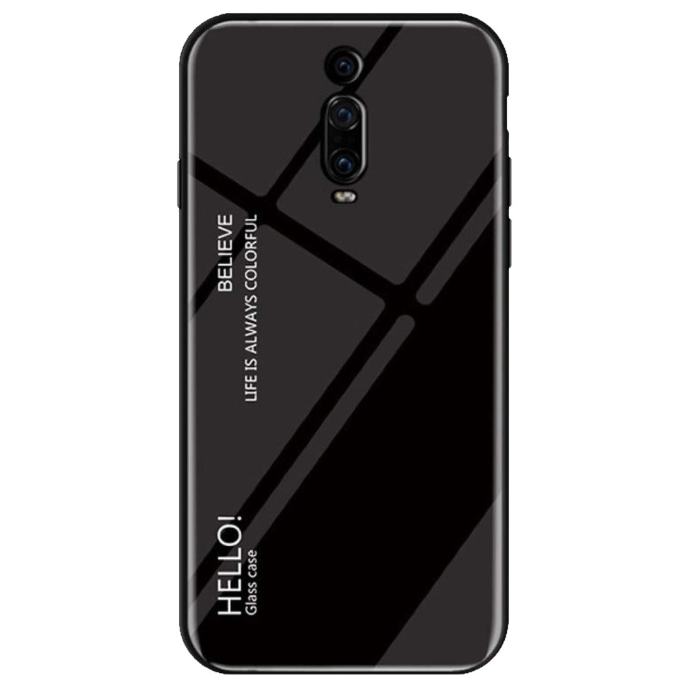 

TPU+Glass чехол Gradient HELLO для Xiaomi Redmi K20 / K20 Pro / Mi9T / Mi9T Pro Черный (104857)