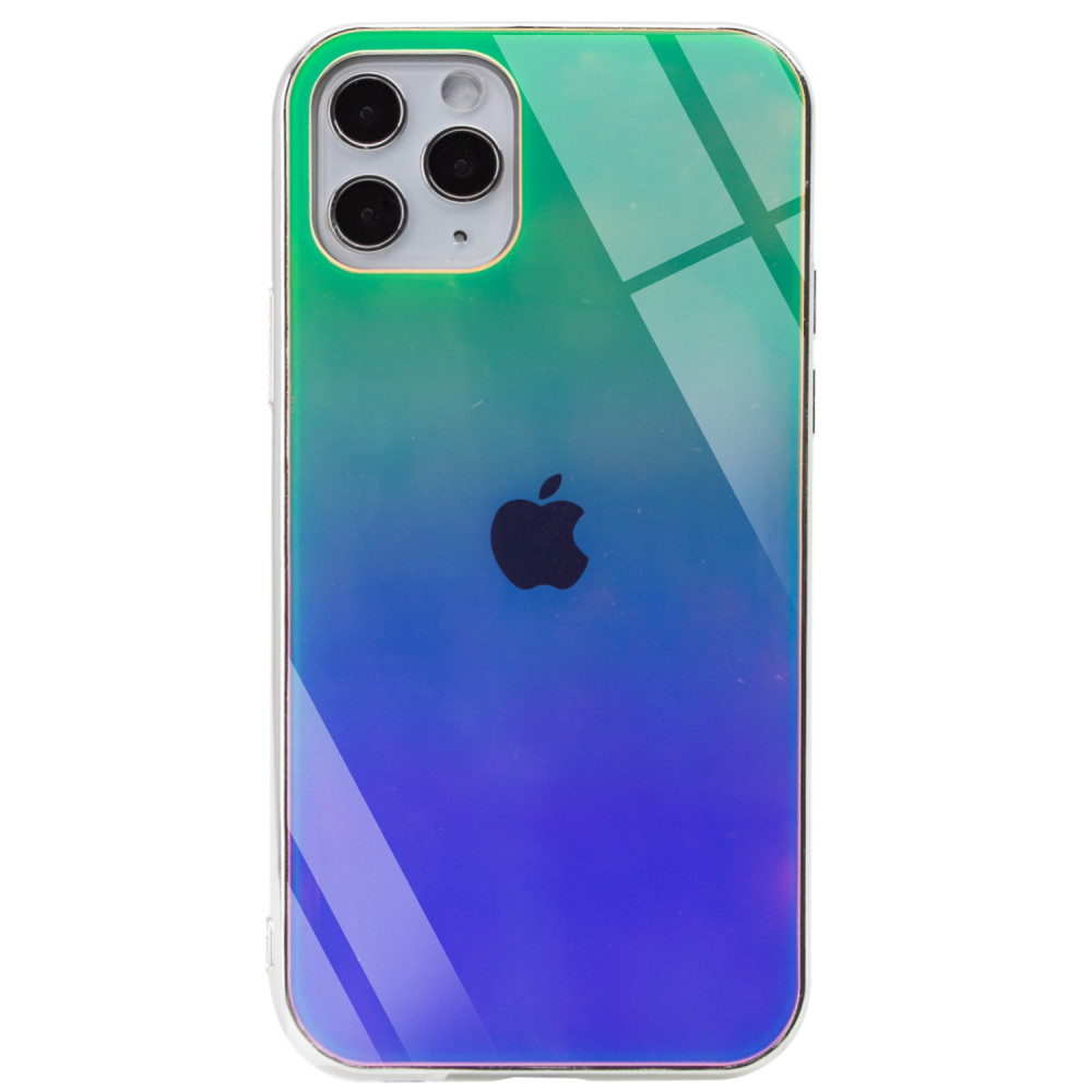 

TPU+Glass чохол Gradient Rainbow з лого для Apple iPhone 11 Pro Max (6.5") (Зелений)