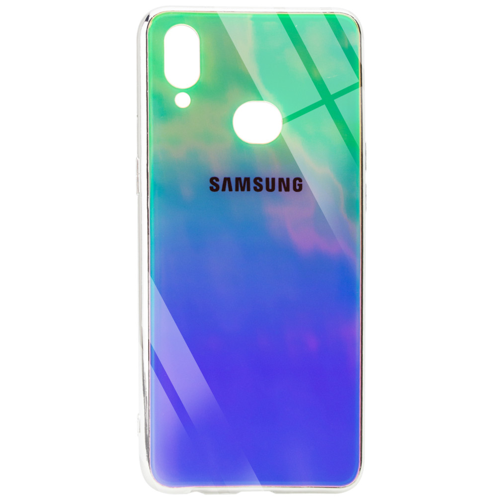 

TPU+Glass чехол Gradient Rainbow с лого для Samsung Galaxy A10s Зеленый (112976)