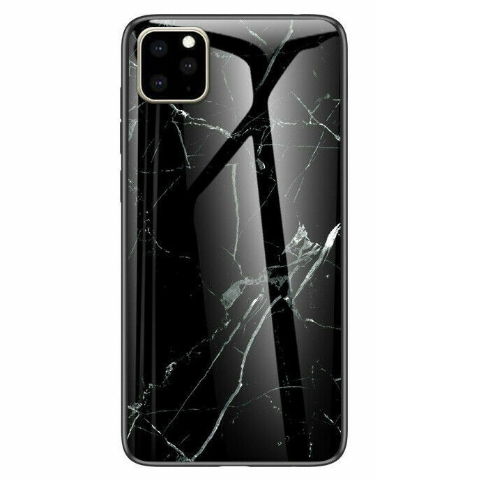 

TPU+Glass чехол Luxury Marble для Apple iPhone 11 Pro (5.8") Черный (113092)