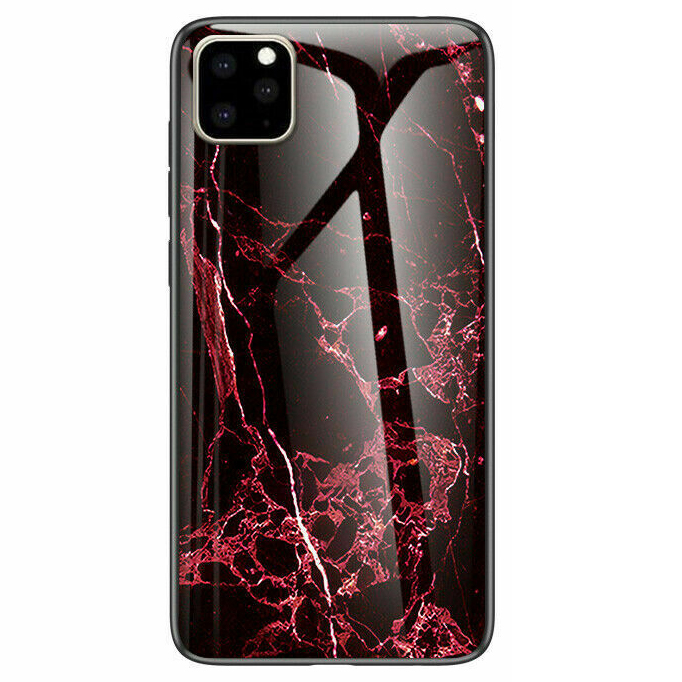 

TPU+Glass чехол Luxury Marble для Apple iPhone 11 Pro Max (6.5") Марсала / Бордовый (113095)