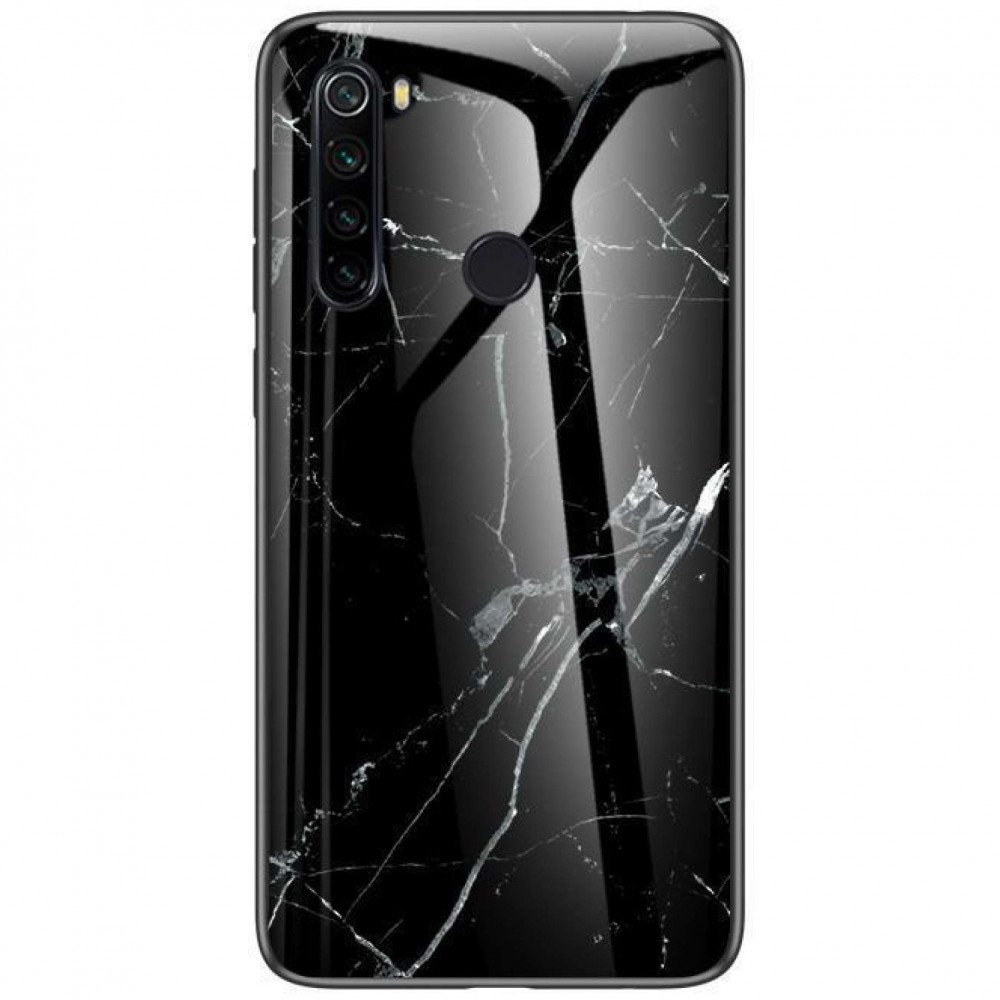 

TPU+Glass чехол Luxury Marble для Xiaomi Redmi Note 8 Черный (113117)