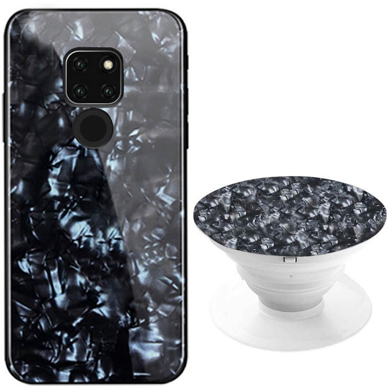 

TPU+Glass чехол Shell с круглой подставкой для Huawei Mate 20 Черный (92690)
