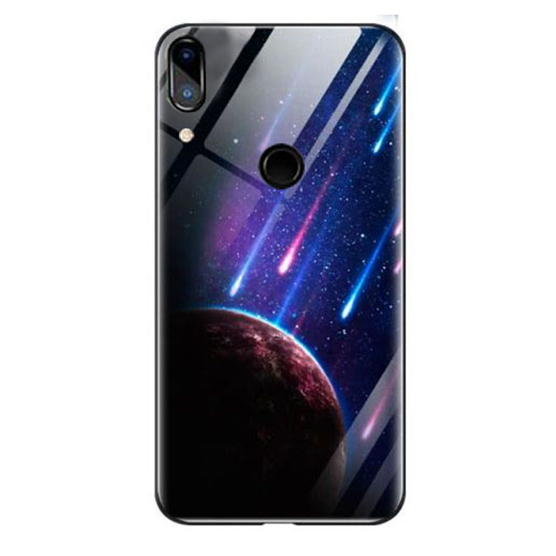 

TPU+Glass чехол светящийся в темноте для Huawei Nova 3 Метеорит / Синий (88780)