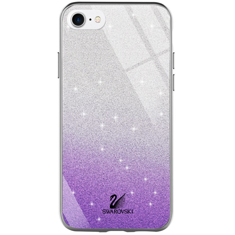 

TPU+Glass чехол Swarovski для Apple iPhone 7 / 8 / SE (2020) (4.7") Фиолетовый (116082)