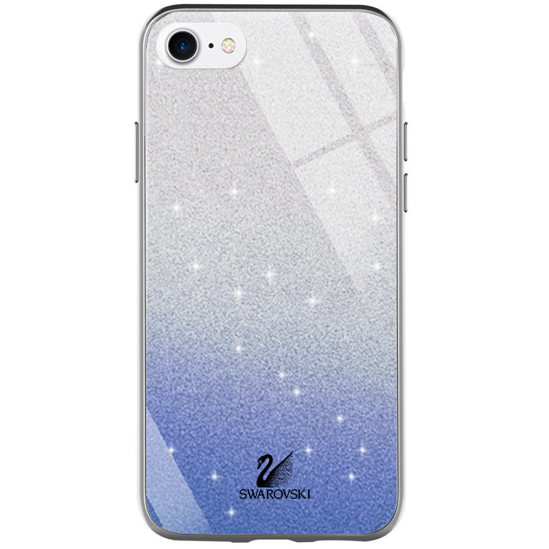 

TPU+Glass чехол Swarovski для Apple iPhone 7 / 8 / SE (2020) (4.7") Синий (116081)