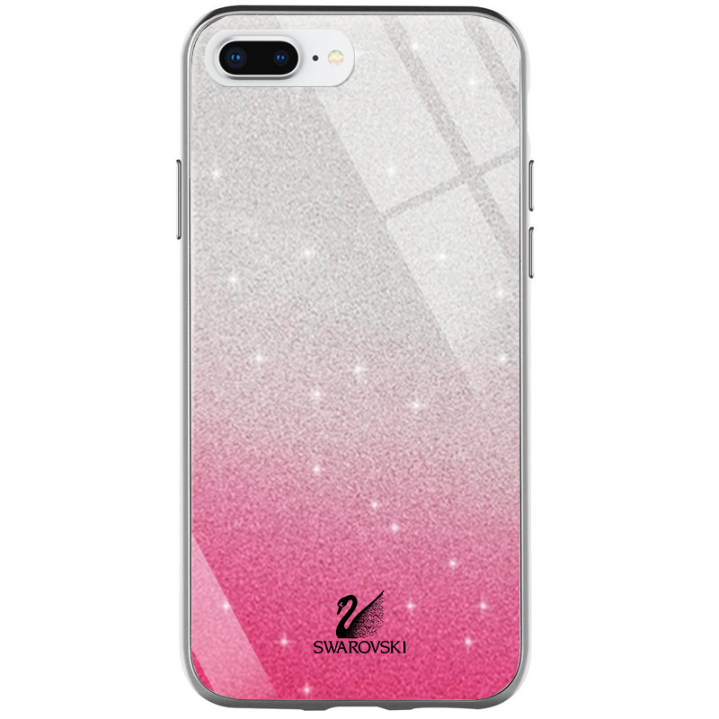 

TPU+Glass чехол Swarovski для Apple iPhone 8 plus (5.5") Малиновый (116087)
