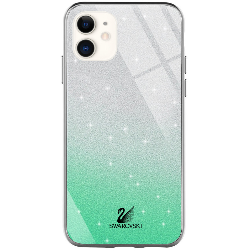 

TPU+Glass чехол Swarovski для Apple iPhone X (5.8") Бирюзовый (116098)