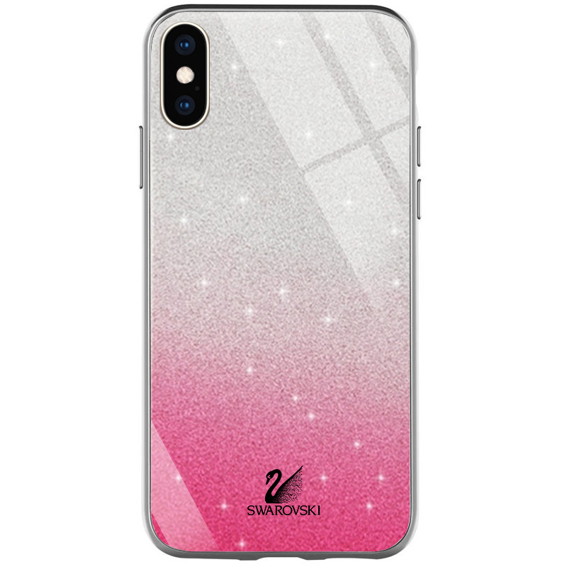 

TPU+Glass чехол Swarovski для Apple iPhone X / XS (5.8") Малиновый (116093)