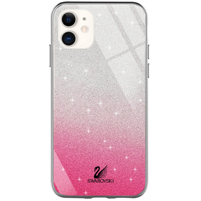 

TPU+Glass чехол Swarovski для Apple iPhone 11 (6.1") Малиновый (116100)