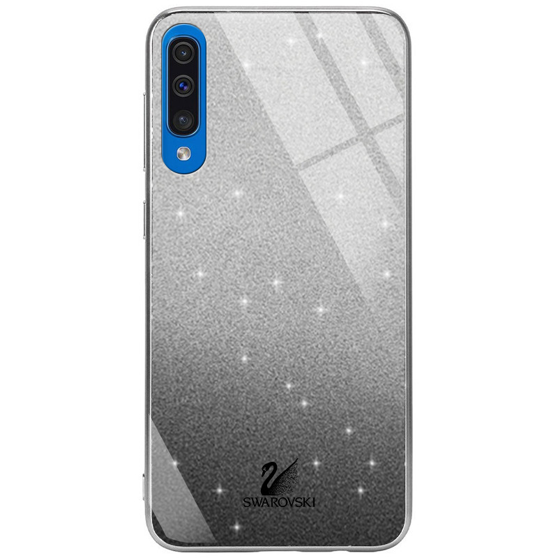 

TPU+Glass чехол Swarovski для Samsung Galaxy A30s Черный (116144)