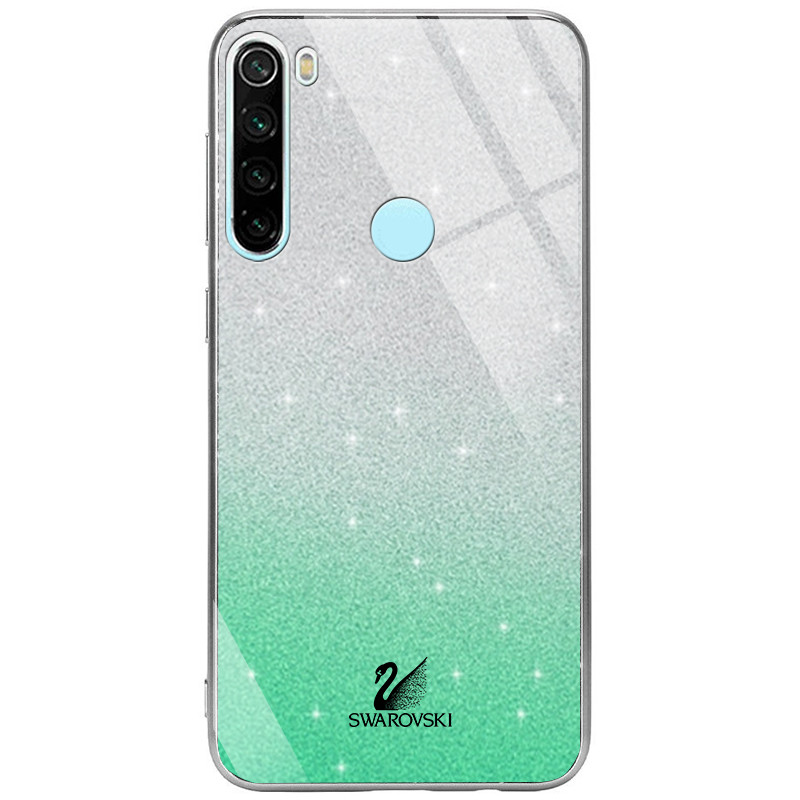

TPU+Glass чехол Swarovski для Xiaomi Redmi Note 8 Бирюзовый (116154)