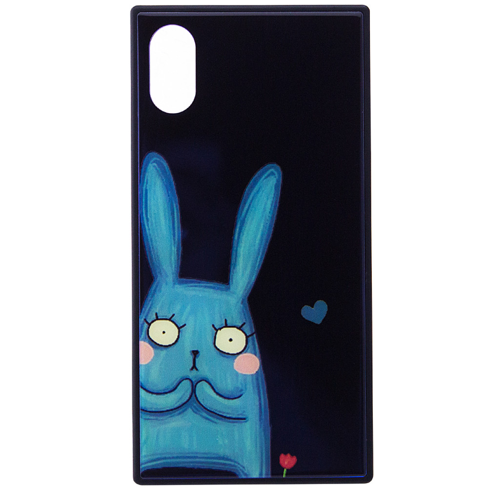 

TPU+Glass чехол YCT прямоугольный для Apple iPhone X (5.8") / XS (5.8") Заяц (78779)