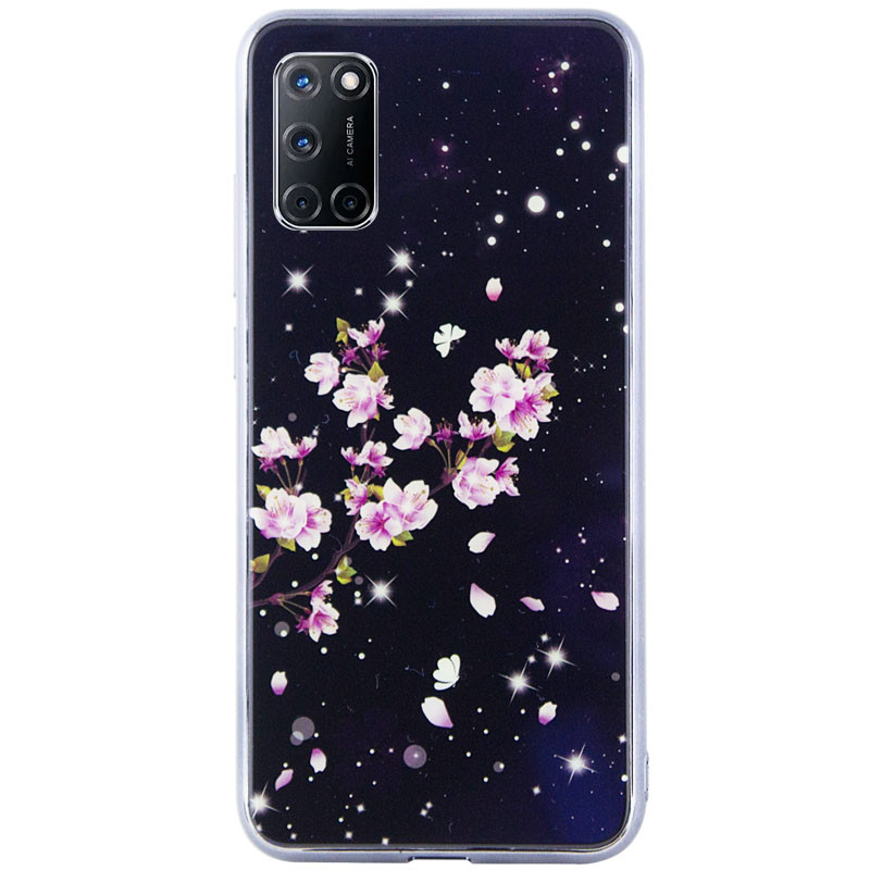 

TPU+Glass чехол Fantasy с глянцевыми торцами для Oppo A72 Цветение (139833)