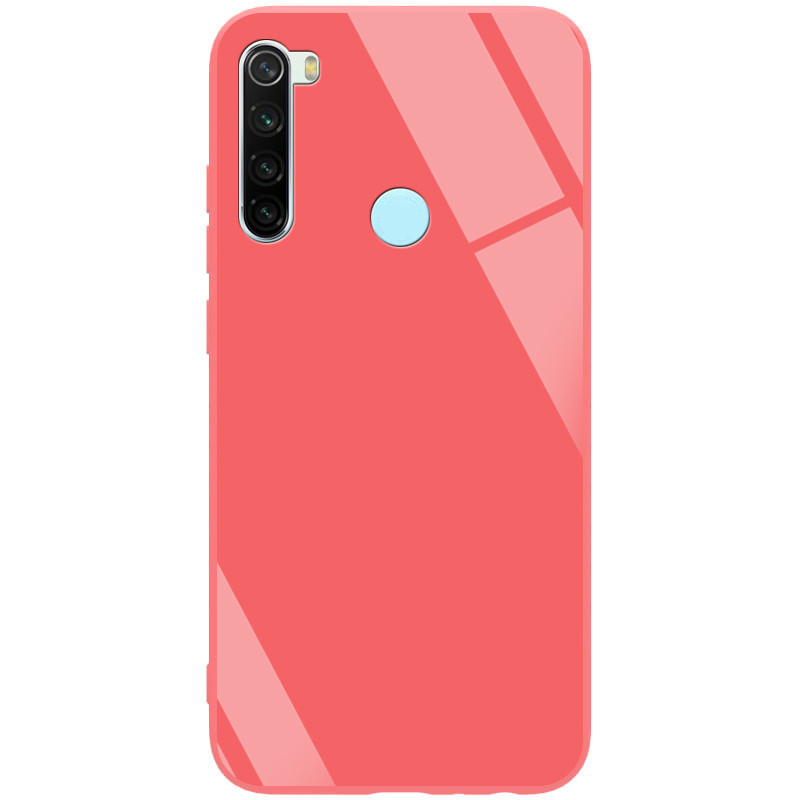 

TPU+Glass чехол GLOSSY для Xiaomi Redmi Note 8 Красный / Red orchid (122661)