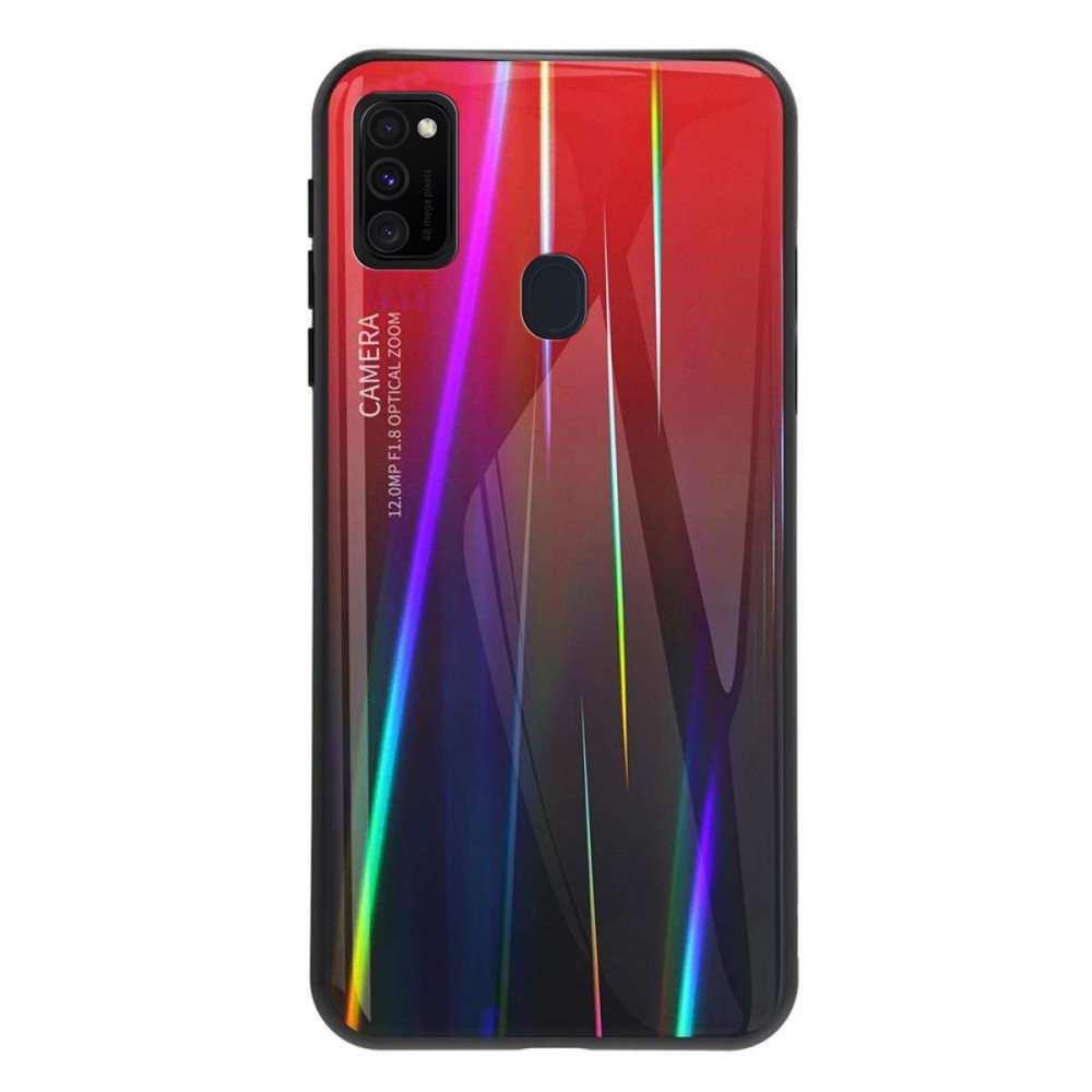 

TPU+Glass чехол Gradient Aurora для Samsung Galaxy M30s / M21 Красный (123815)